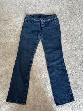 Dark Indigo Bootcut Jeans with Subtle Stretch